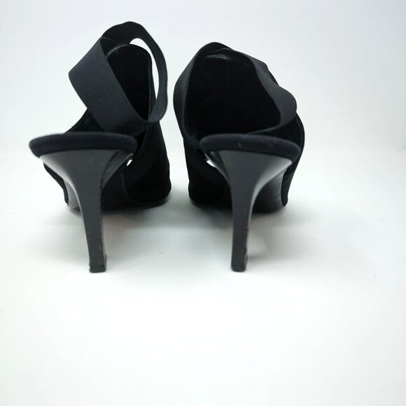 Vintage Helmut Lang Heels 9.5 Black Open Toe - Picture 6 of 13